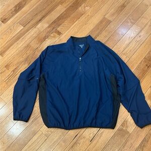 Men's Navy Blue Pebble Beach Half-Zip Golf Jacket Pullover size XL